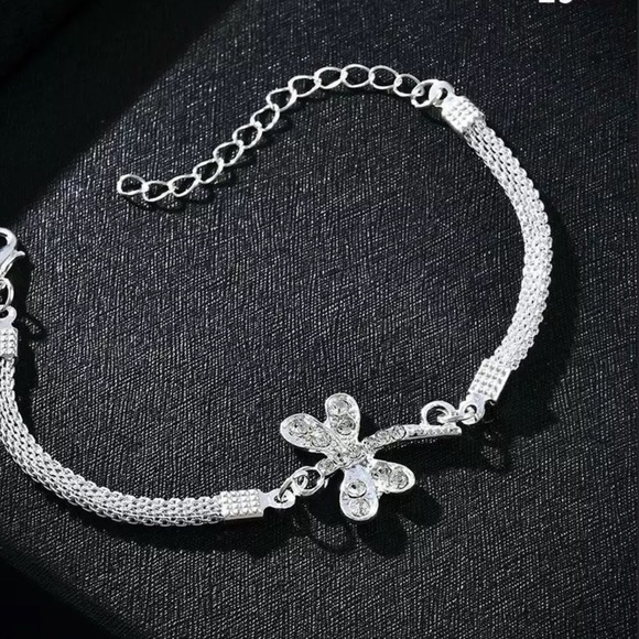 NWT Sterling Silver Crystal Charm Bracelet - Picture 7 of 11